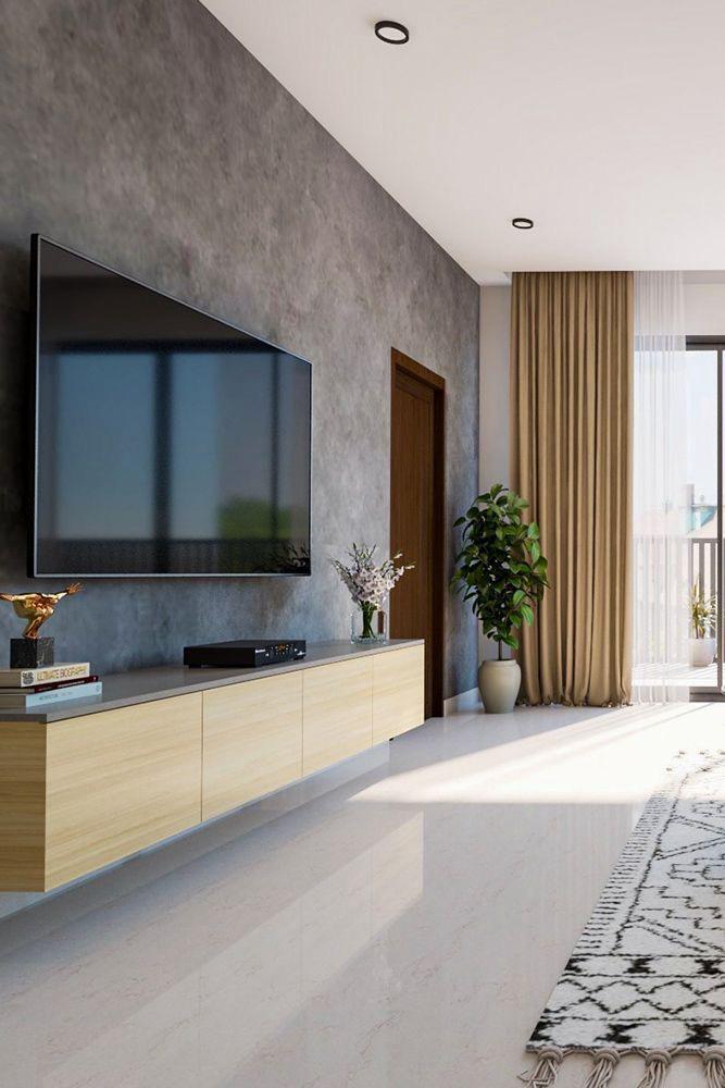 Gaming-inspired TV unit with warm LED lines